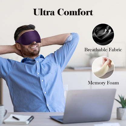 3D Eye Mask Sleep Mask for Men & Women, Black