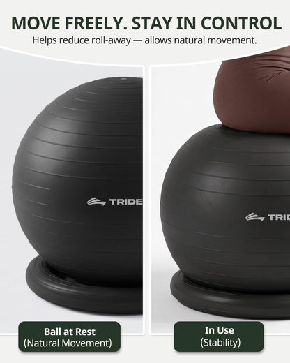 Exercise Ball Chair – Yoga Ball Chair for Office, Pregnancy & Home
