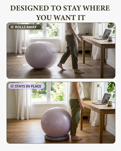 Exercise Ball Chair – Yoga Ball Chair for Office, Pregnancy & Home