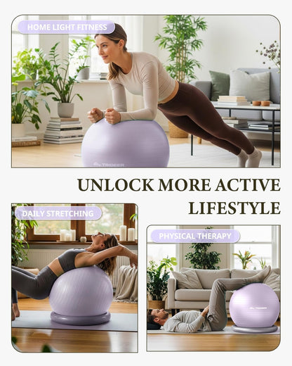 Exercise Ball Chair – Yoga Ball Chair for Office, Pregnancy & Home
