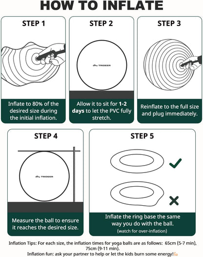 Exercise Ball Chair – Yoga Ball Chair for Office, Pregnancy & Home