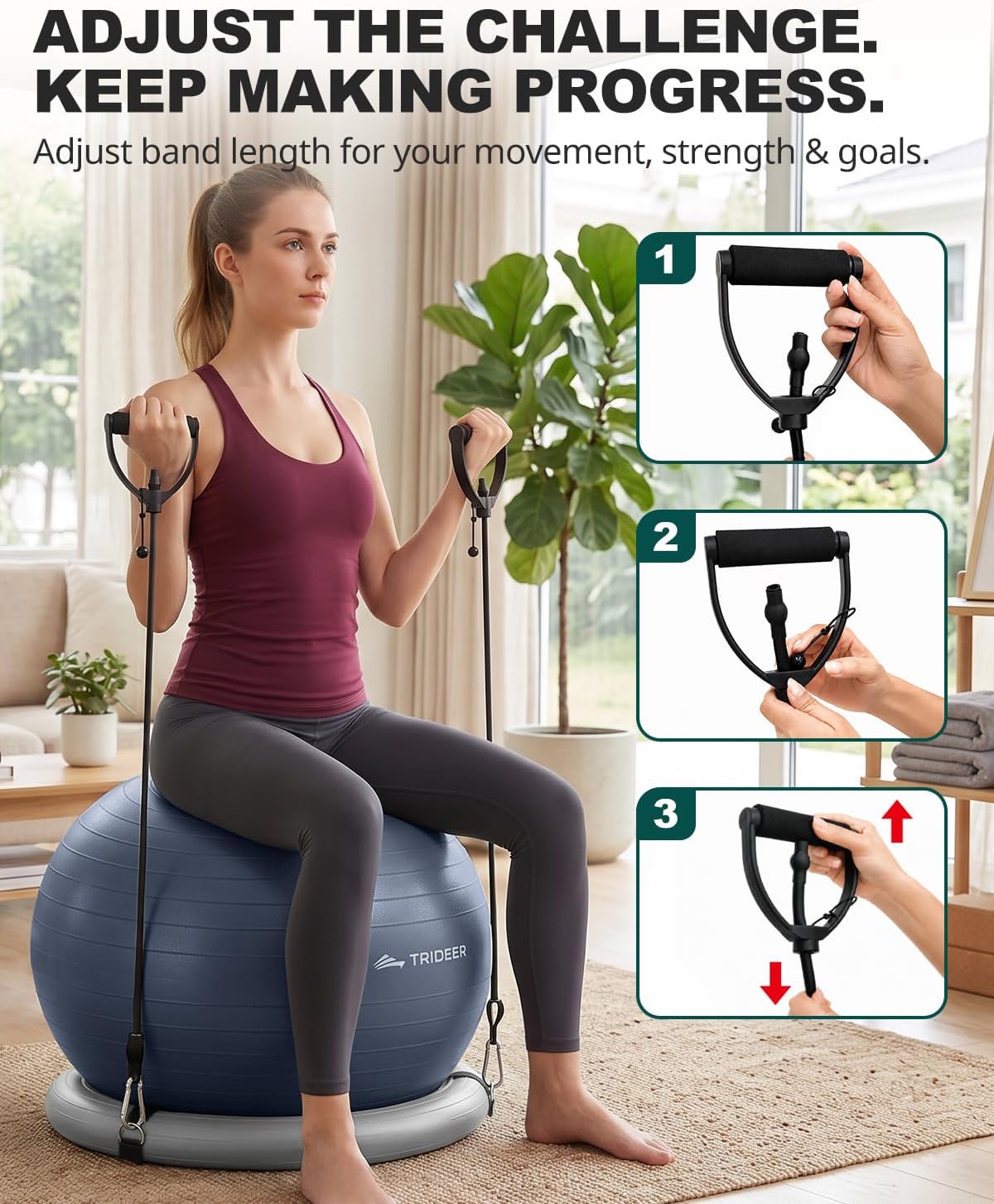 Exercise Ball Chair – Yoga Ball Chair for Office, Pregnancy & Home