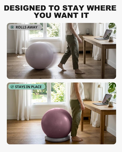 Exercise Ball Chair – Yoga Ball Chair for Office, Pregnancy & Home