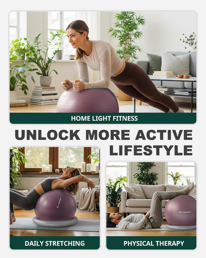 Exercise Ball Chair – Yoga Ball Chair for Office, Pregnancy & Home