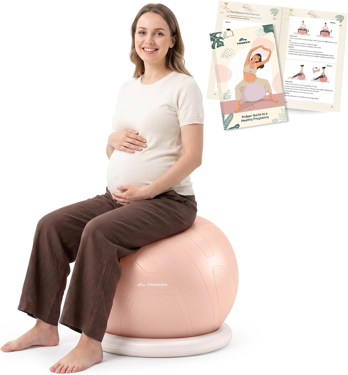 Exercise Ball Chair – Yoga Ball Chair for Office, Pregnancy & Home