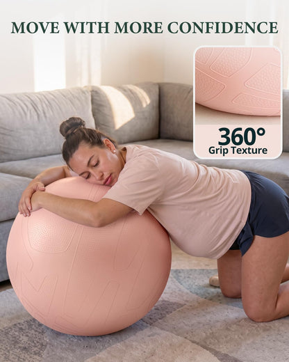 Exercise Ball Chair – Yoga Ball Chair for Office, Pregnancy & Home