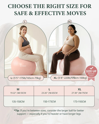 Exercise Ball Chair – Yoga Ball Chair for Office, Pregnancy & Home