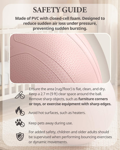 Exercise Ball Chair – Yoga Ball Chair for Office, Pregnancy & Home