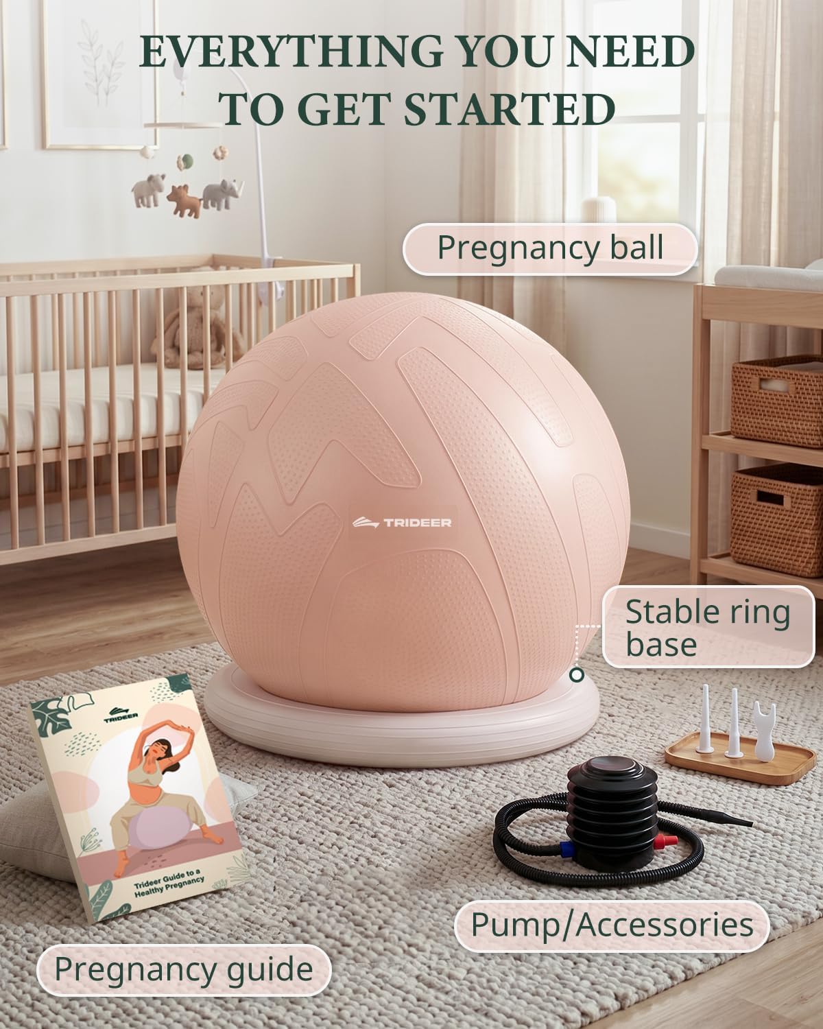 Exercise Ball Chair – Yoga Ball Chair for Office, Pregnancy & Home