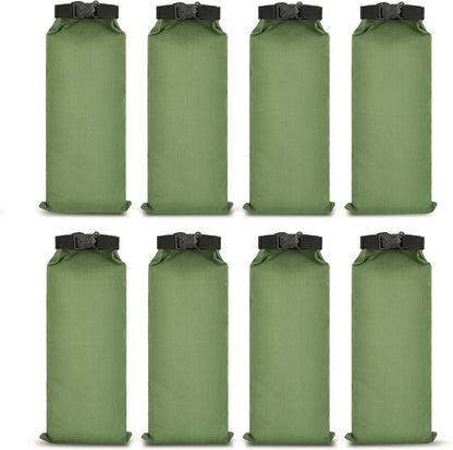 Flood Water Barrier Sand Bags - Thickened Long Canvas Flood Protection Sandbags with Insert Buckle Reusable Quick Flood Barrier for Home Door Window Basement Garage Floor Flood Control - 11"x28"