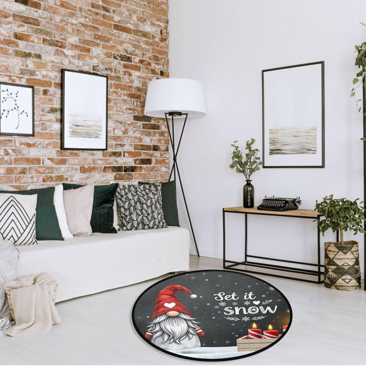 Vdsrup Ocean Sea Horse Doormat Nautical Seahorse Starfish Round Floor Mat Non Slip Carpet Yoga Mat Rug for Entryway Living Room Bedroom Home Decor 3'
