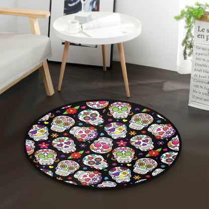 Vdsrup Ocean Sea Horse Doormat Nautical Seahorse Starfish Round Floor Mat Non Slip Carpet Yoga Mat Rug for Entryway Living Room Bedroom Home Decor 3'