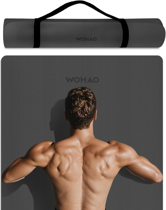 Extra Wide & Thick 8mm Yoga Mat, 72"x31.5"
