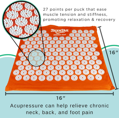 Tiger Tail Acupressure Energy Mat for Therapeutic Pain Relief