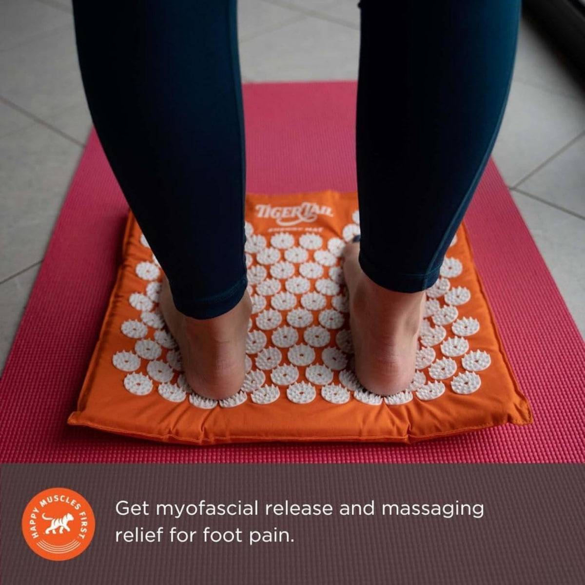Tiger Tail Acupressure Energy Mat for Therapeutic Pain Relief