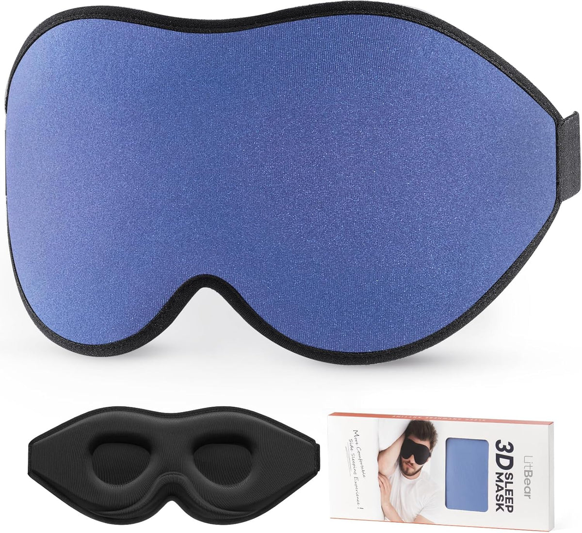 Sleep Mask for Side Sleeper Women Men, Eye Mask for Sleeping