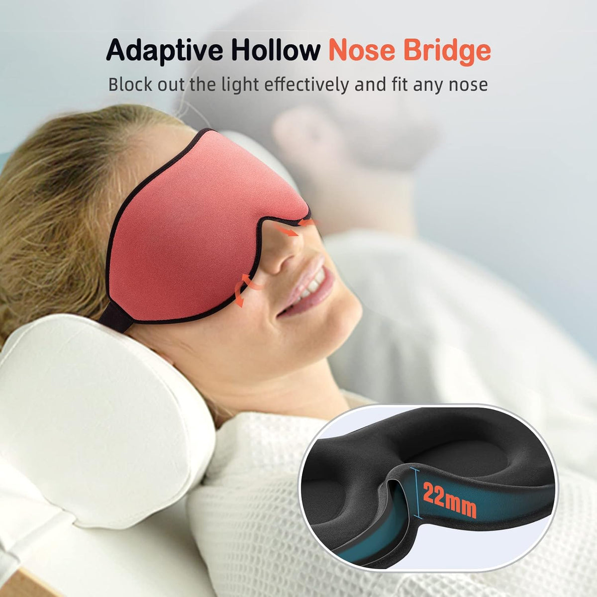 Sleep Mask for Side Sleeper Women Men, Eye Mask for Sleeping