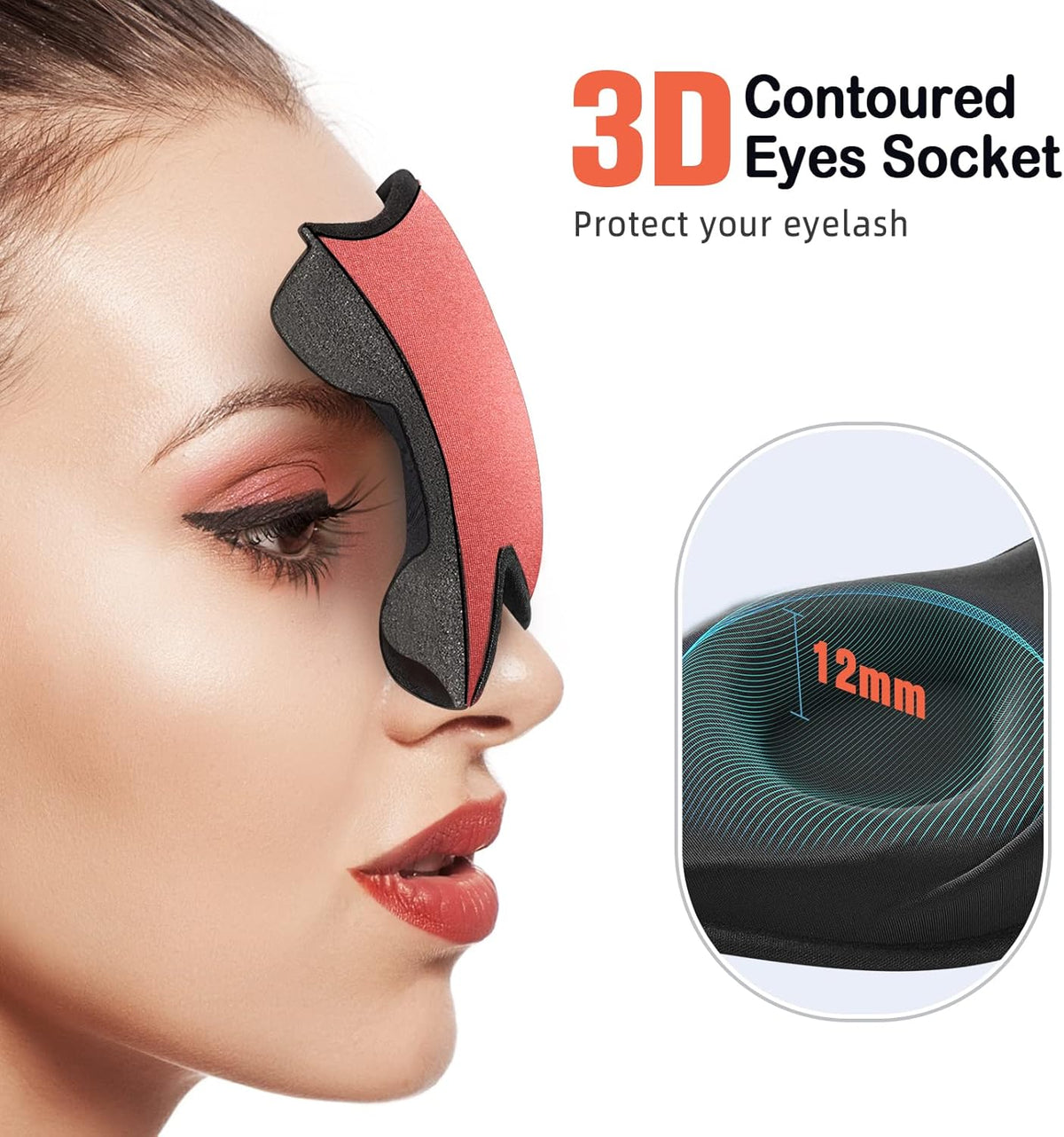 Sleep Mask for Side Sleeper Women Men, Eye Mask for Sleeping