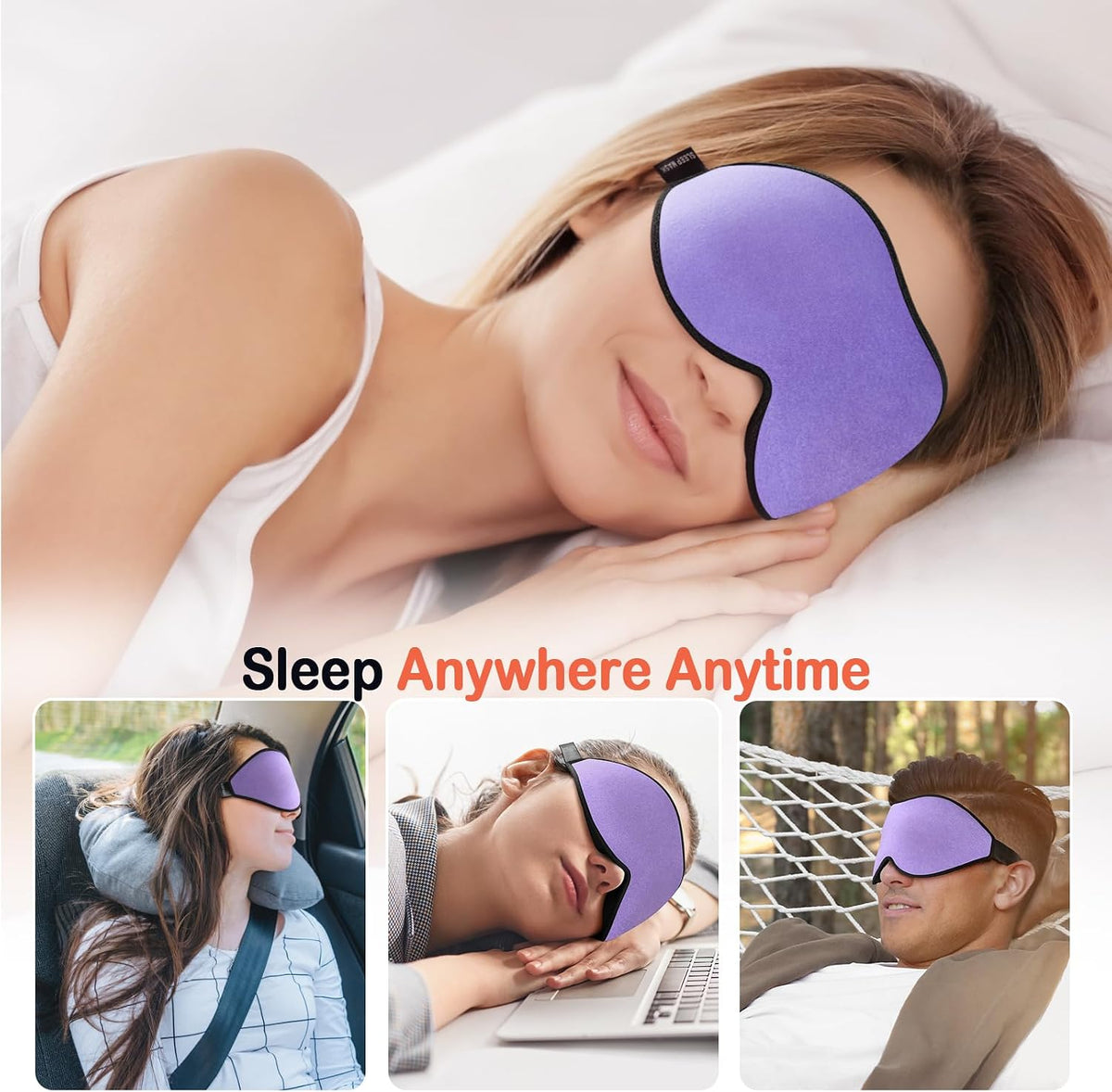 Sleep Mask for Side Sleeper Women Men, Eye Mask for Sleeping