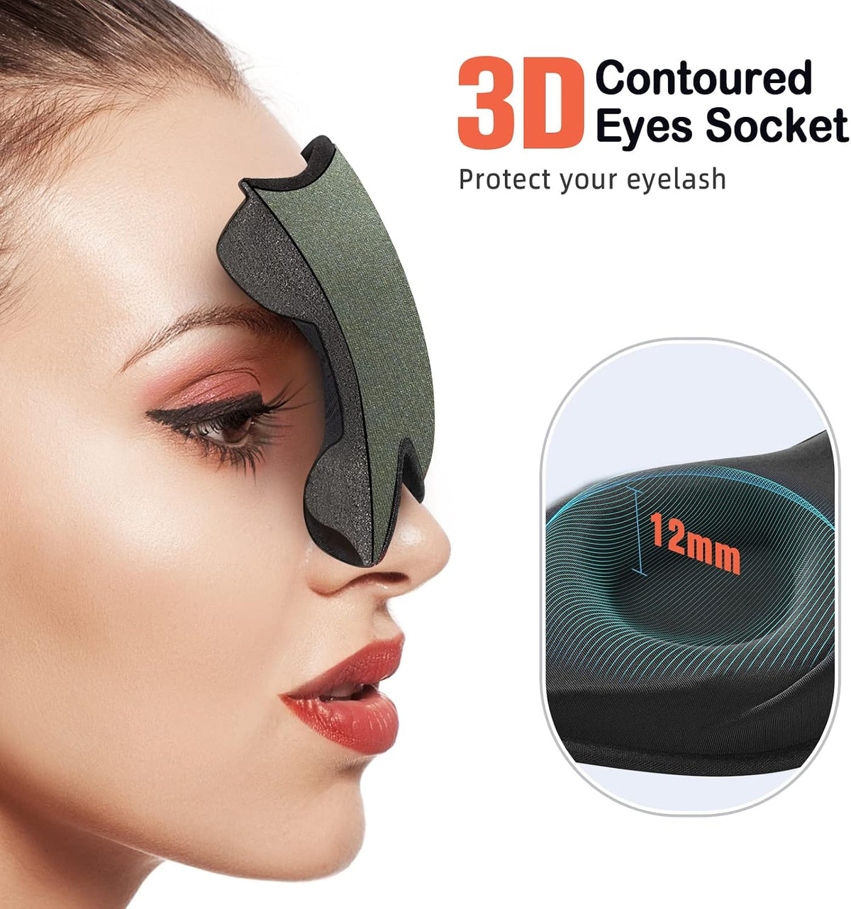 Sleep Mask for Side Sleeper Women Men, Eye Mask for Sleeping