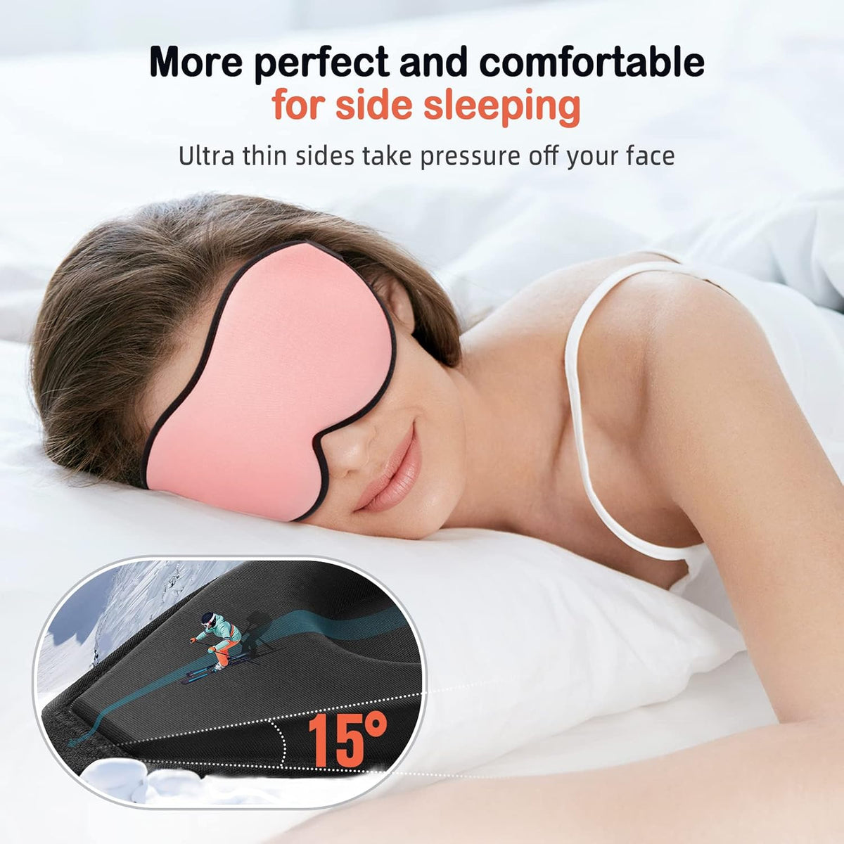 Sleep Mask for Side Sleeper Women Men, Eye Mask for Sleeping