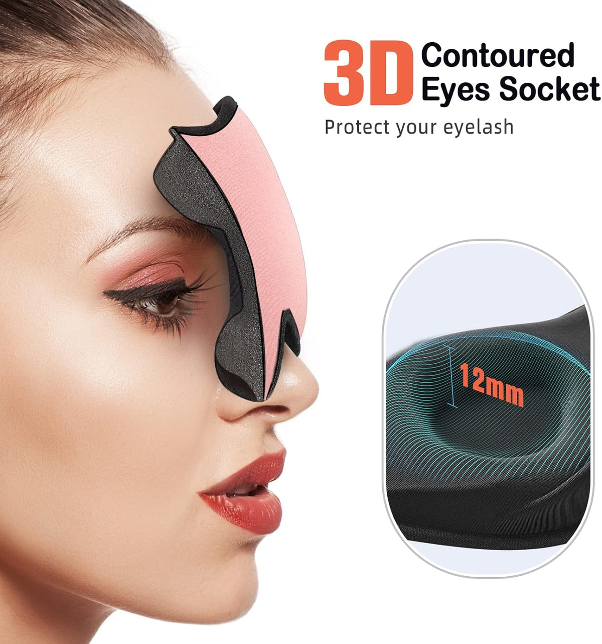 Sleep Mask for Side Sleeper Women Men, Eye Mask for Sleeping