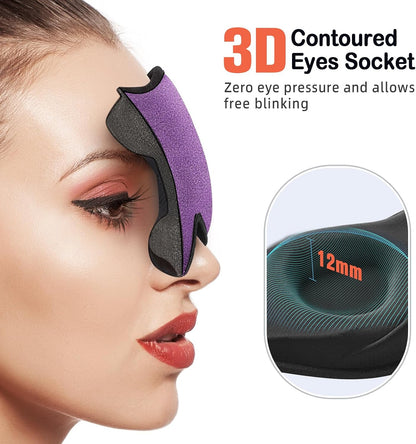 Sleep Mask for Side Sleeper Women Men, Eye Mask for Sleeping