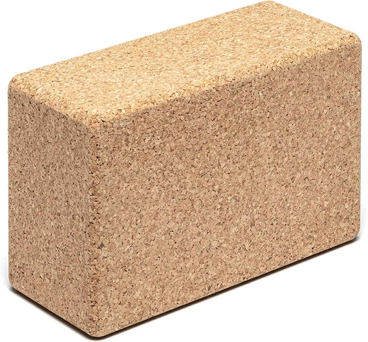 Cork Yoga Block | Non-Toxic, Alternative To Foam Yoga Blocks | Odorless, Soft, Non-Slip, Workout & Exercise | Yogi Gift Accessories | Men & Women | Eco Friendly, Sustainable