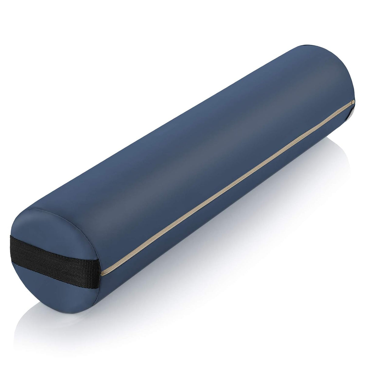 Full Round Massage Table Bolster Pillow Pad - 26 x 6 Inch - Black