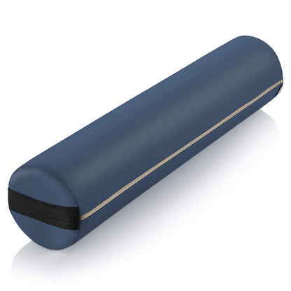 Full Round Massage Table Bolster Pillow Pad - 26 x 6 Inch - Black