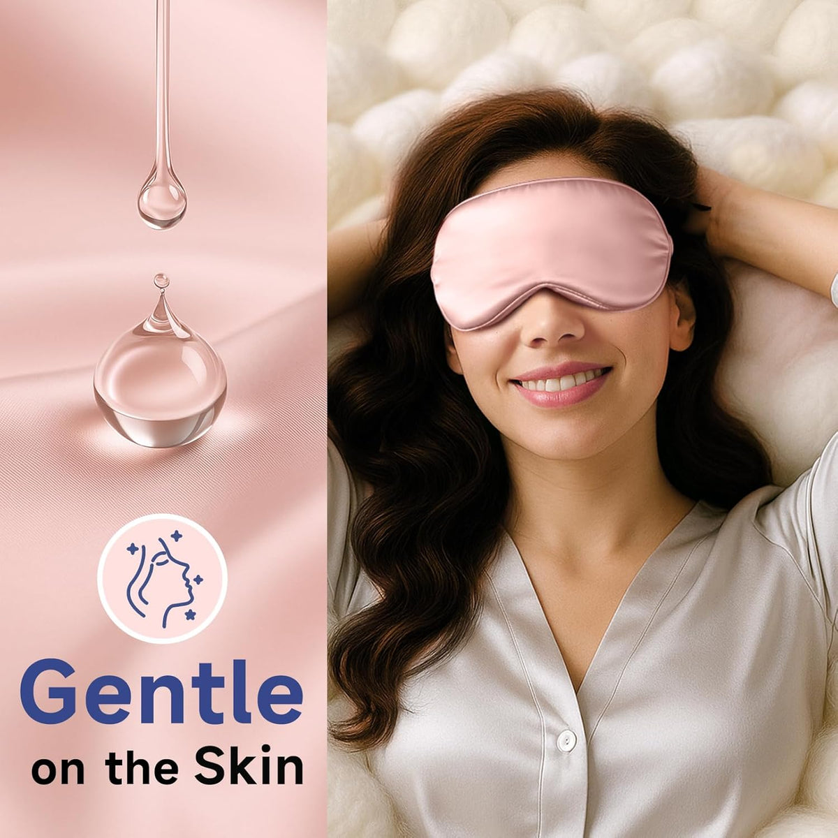 Sleep Mask 100% Pure Mulberry Silk, 22 Momme Eye Masks for Sleep