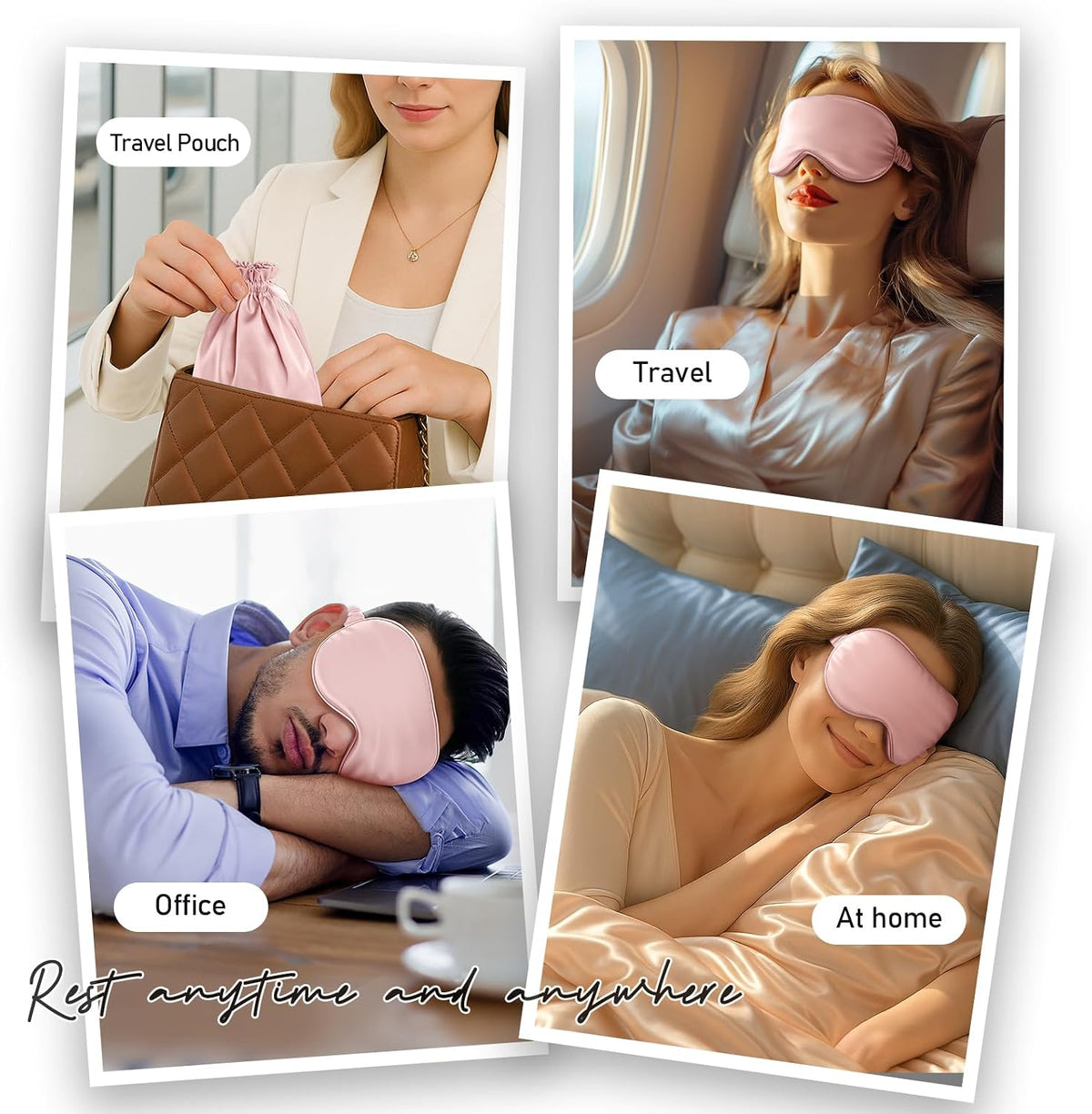 Sleep Mask 100% Pure Mulberry Silk, 22 Momme Eye Masks for Sleep
