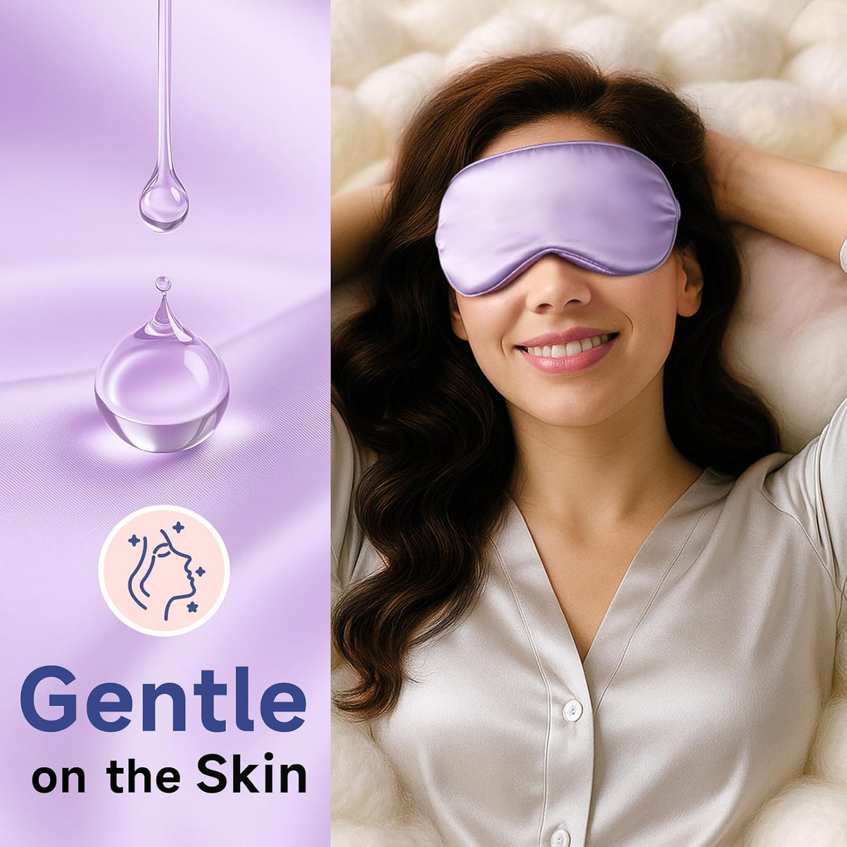 Sleep Mask 100% Pure Mulberry Silk, 22 Momme Eye Masks for Sleep