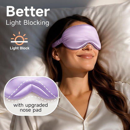 Sleep Mask 100% Pure Mulberry Silk, 22 Momme Eye Masks for Sleep