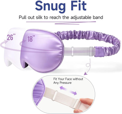Sleep Mask 100% Pure Mulberry Silk, 22 Momme Eye Masks for Sleep