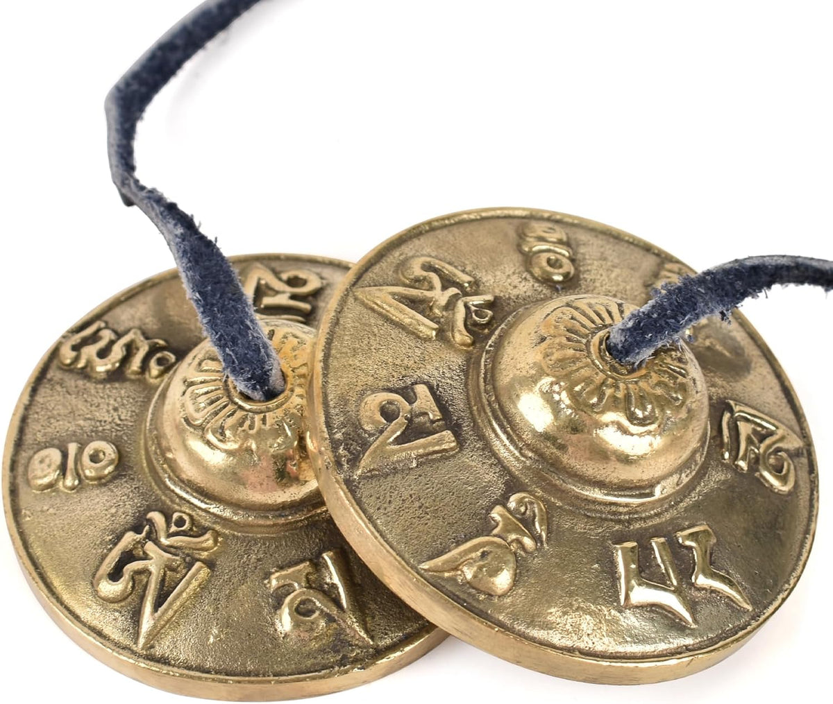 Tibetan Tingsha Cymbals Drawstring Meditation Chime Bells 6.5CM/ 2.6 Inch Chime Bells for Stress Relief, Meditation