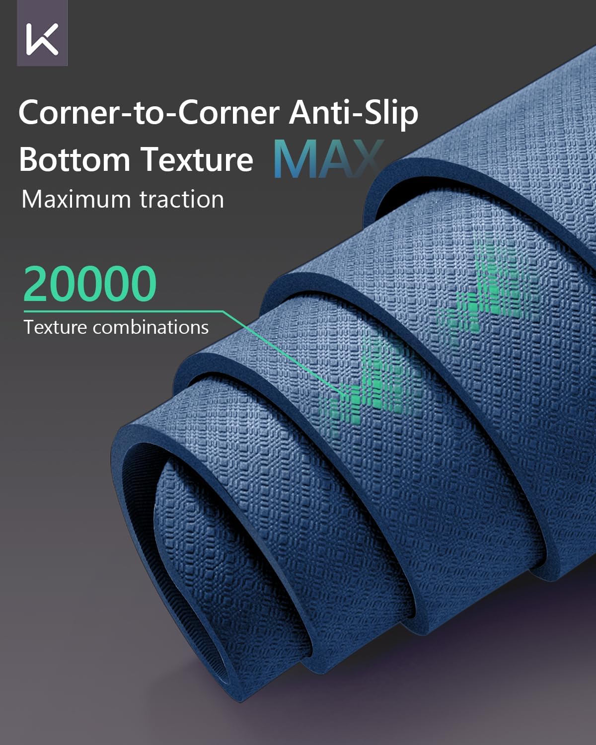 Extra Wide & Long Yoga Mat for Men, 79"x39"x7mm Thick, Non-Slip TPE Exercise Mat, High-Density Anti-Tear Fitness & Pilates Mat for Tall Users