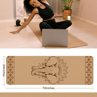 Premium Cork Thick Yoga Mat Non Slip for Gym Exercise & Fitness
