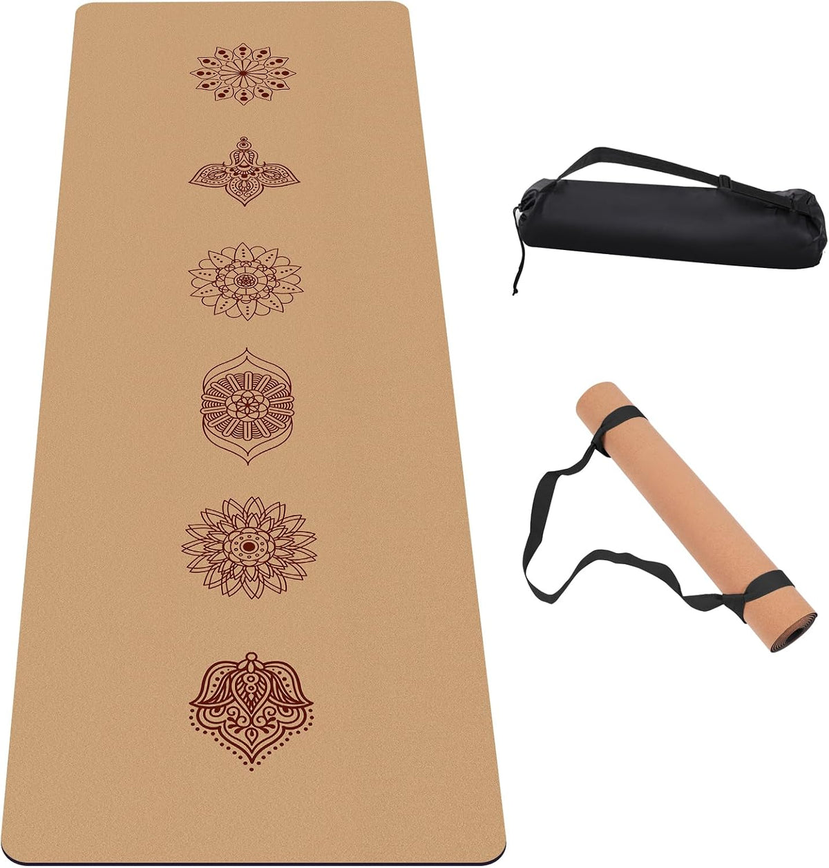 Premium Cork Thick Yoga Mat Non Slip for Gym Exercise & Fitness