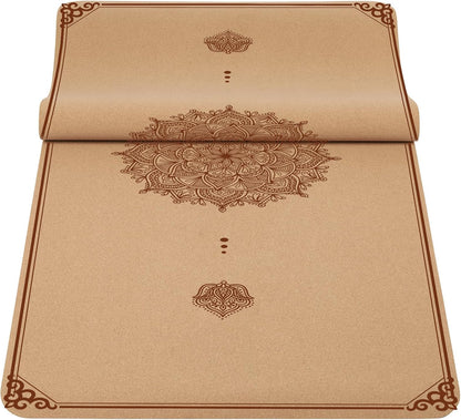 Premium Cork Thick Yoga Mat Non Slip for Gym Exercise & Fitness