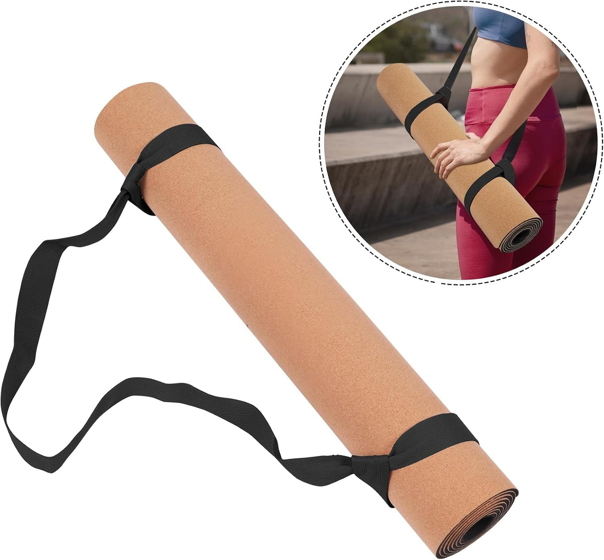 Premium Cork Thick Yoga Mat Non Slip for Gym Exercise & Fitness