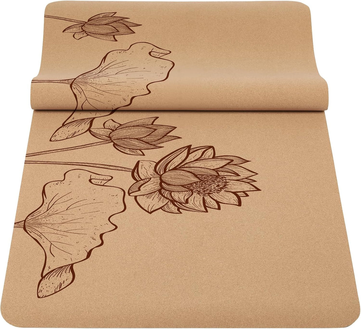 Premium Cork Thick Yoga Mat Non Slip for Gym Exercise & Fitness