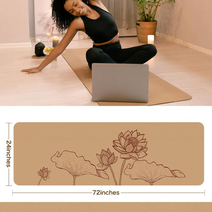 Premium Cork Thick Yoga Mat Non Slip for Gym Exercise & Fitness