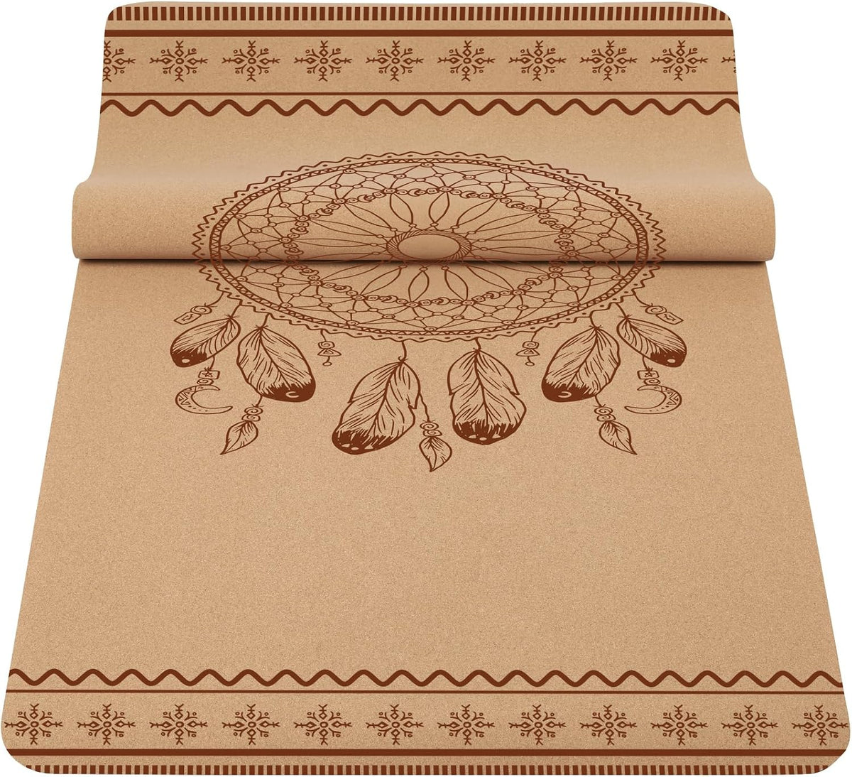 Premium Cork Thick Yoga Mat Non Slip for Gym Exercise & Fitness
