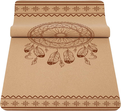 Premium Cork Thick Yoga Mat Non Slip for Gym Exercise & Fitness