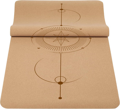 Premium Cork Thick Yoga Mat Non Slip for Gym Exercise & Fitness