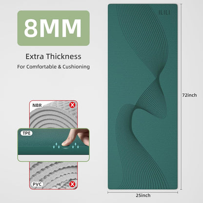 Exercise Mat 72''x25''×0.3''(8MM)