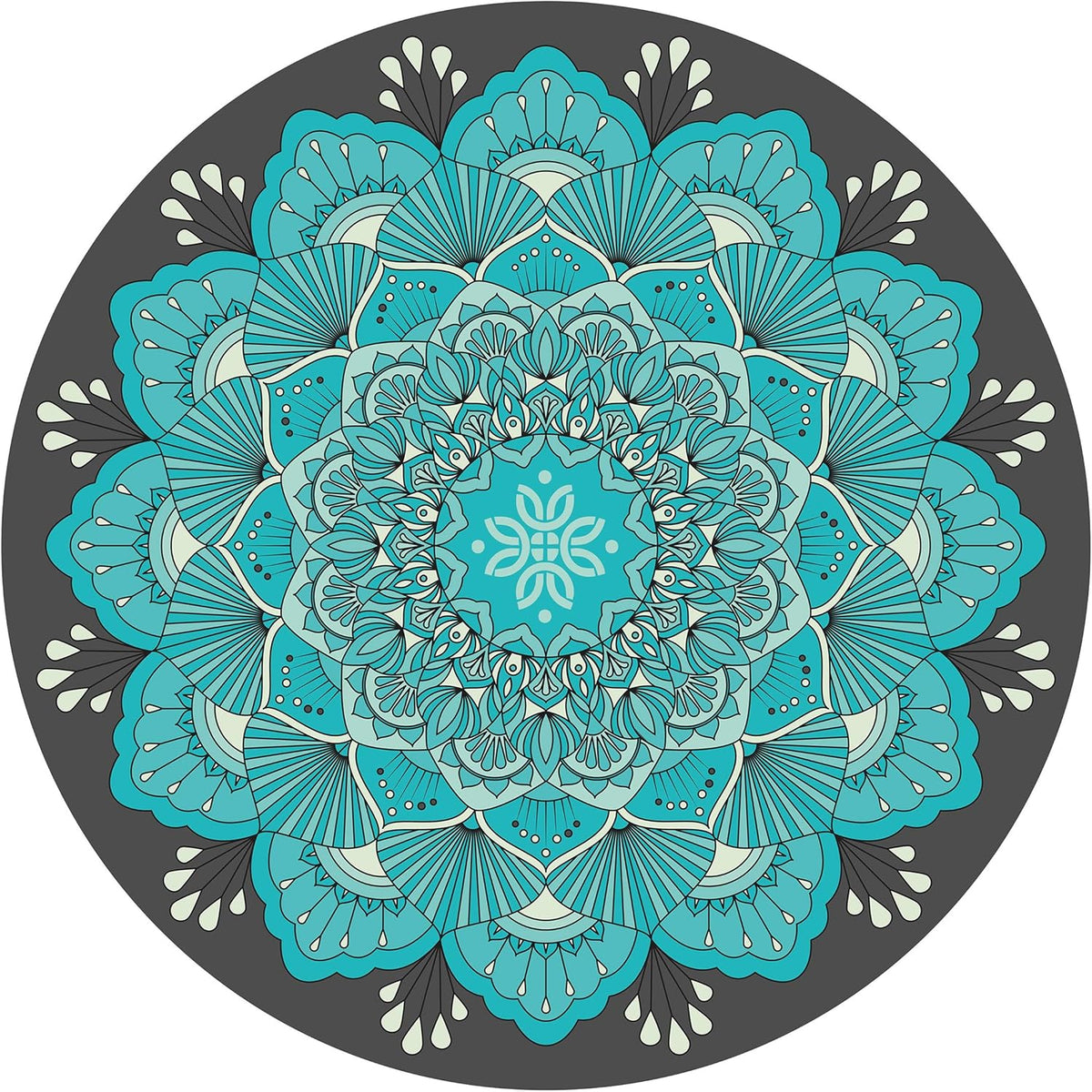 Pilates Mat Round Oversize Yoga Mat Suede Rubber Non-Slip Dia 140cm Exercise Mat Meditation Mat Workout Mat for Home Outdoor