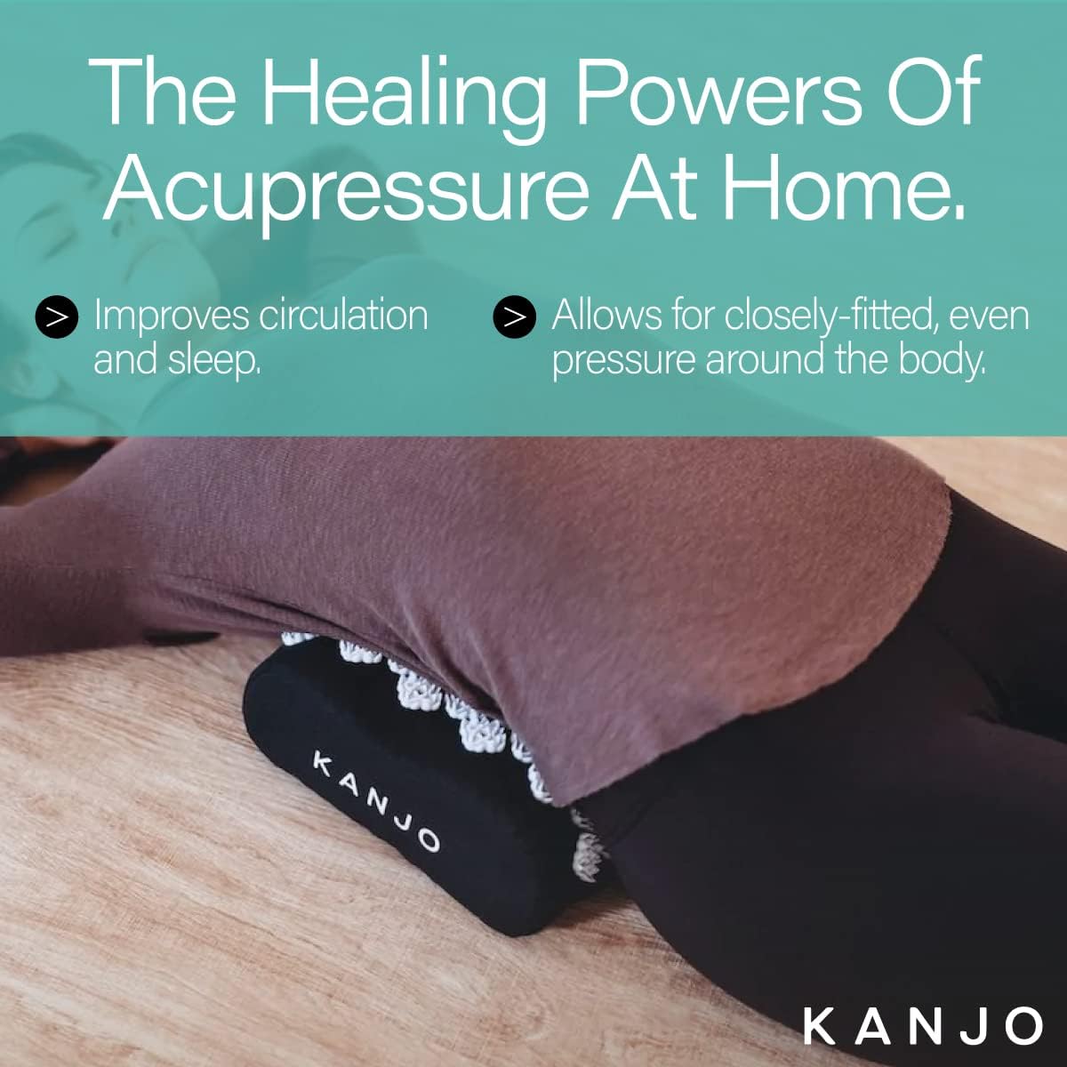Acupressure Cushion | Memory Foam Acupressure Pillow for Back and Sciatica Pain | 100% Cotton Linen Cover