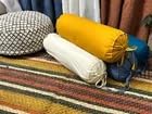 Ivory Cotton Bolster Cover – 16x6 in | Set of 2 | Soft, Washable Pillowcase for Round Yoga & Neck Roll Pillows